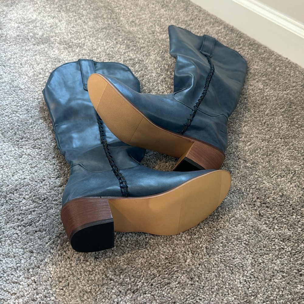 NEW blue boots